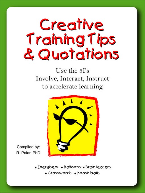 Title details for Creative Training Tips & Quotations by R. Palan - Available